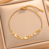 Women's Vshaped Pearl Clavicle Necklace With Titanium Steel Chain And Real Gold Plated Brass Hardware