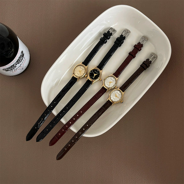 Women's Watch Alloy Case Copper Strap Oval Dial Medieval Style