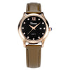 Women's Watch Alloy Case Genuine Leather Strap Round Dial Luxury Leisure Style Diamond Starry Sky Face