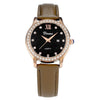Women's Watch Alloy Case Genuine Leather Strap Round Dial Luxury Leisure Style Diamond Starry Sky Face