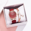 Women's Watch Alloy Case Imitation Leather Strap Round Dial Leisure Style Sunflower Design Quartz
