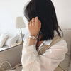 Women's Watch Alloy Case Imitation Leather Strap Round Dial Leisure Style