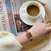 Women's Watch Alloy Case Ordinary Glass Mirror Square Dial Retro Light Luxury Leisure Style