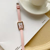 Women's Watch Alloy Case Ordinary Glass Mirror Square Dial Retro Light Luxury Leisure Style