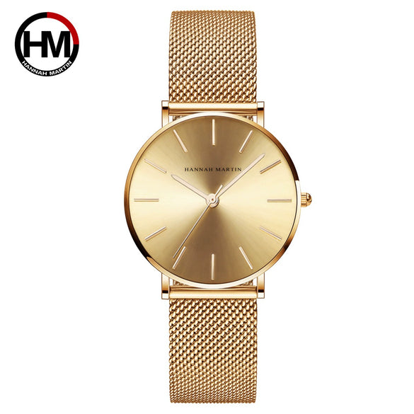 Women's Watch Alloy Case Stainless Steel Band Round Dial Leisure Style