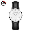 Women's Watch Alloy Case Stainless Steel Clasp Pu Strap Round Dial Simple Fashion Waterproof