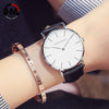 Women's Watch Alloy Case Stainless Steel Clasp Pu Strap Round Dial Simple Fashion Waterproof