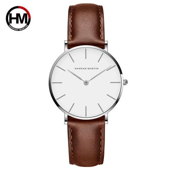 Women's Watch Alloy Case Stainless Steel Clasp Pu Strap Round Dial Simple Fashion Waterproof