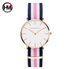 Women's Watch Alloy Case Stainless Steel Clasp Pu Strap Round Dial Simple Fashion Waterproof