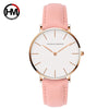 Women's Watch Alloy Case Stainless Steel Clasp Pu Strap Round Dial Simple Fashion Waterproof