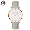 Women's Watch Alloy Case Stainless Steel Clasp Pu Strap Round Dial Simple Fashion Waterproof