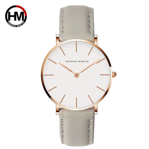 Women's Watch Alloy Case Stainless Steel Clasp Pu Strap Round Dial Simple Fashion Waterproof