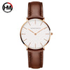 Women's Watch Alloy Case Stainless Steel Clasp Pu Strap Round Dial Simple Fashion Waterproof