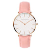 Women's Watch Alloy Case Stainless Steel Clasp Pu Strap Round Dial Simple Fashion Waterproof