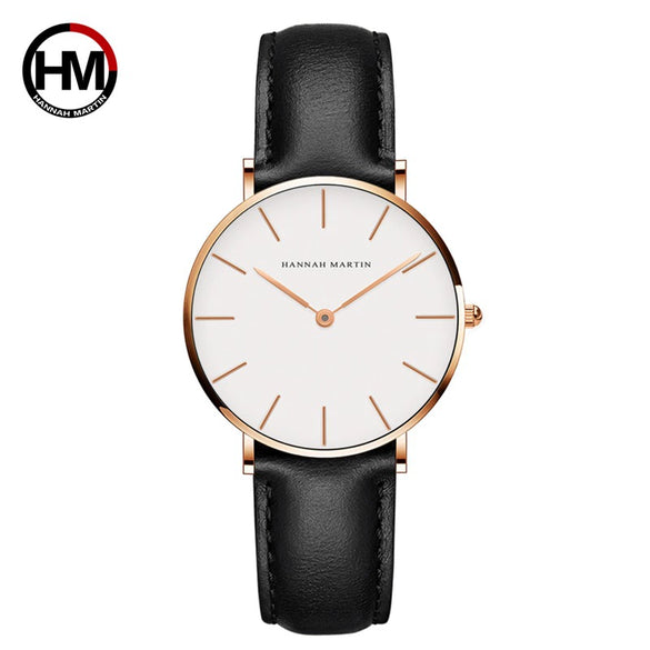 Women's Watch Alloy Case Stainless Steel Clasp Pu Strap Round Dial Simple Fashion Waterproof