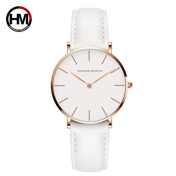 Women's Watch Alloy Case Stainless Steel Clasp Pu Strap Round Dial Simple Fashion Waterproof