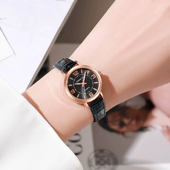 Women's Watch Alloy Imitation Leather Stainless Steel Round Leisure Luminous Non Mechanical