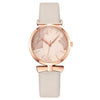 Women's Watch Bow Leaf Print Imitation Leather Belt Metal Case Stainless Steel Clasp Round Dial
