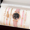 Women's Watch Fashion Allmatch Round Alloy And Pu Watch With Spiral Crown And Concealed Buckle