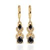 Women's Water Drop Earrings With Purple Rhinestone Gemstone Inlay Constellation Pattern Zinc Alloy Fashion Jewelry Wholesale