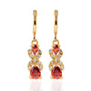 Women's Water Drop Earrings With Purple Rhinestone Gemstone Inlay Constellation Pattern Zinc Alloy Fashion Jewelry Wholesale