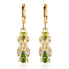 Women's Water Drop Earrings With Purple Rhinestone Gemstone Inlay Constellation Pattern Zinc Alloy Fashion Jewelry Wholesale