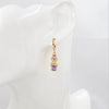 Women's Water Drop Earrings With Purple Rhinestone Gemstone Inlay Constellation Pattern Zinc Alloy Fashion Jewelry Wholesale