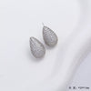 Women's Water Drop Shape Copper Electroplated Diamond Earrings Fashionable And Light Luxury
