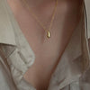 Women's Water Drop Sterling Silver Clavicle Chain With Geometric Pattern And Platinum Plated Electroplating