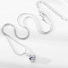 Women's Water Drop Zircon Jewelry Set With Necklace And Earrings Love Bell Cartoon Style Mixed Gem Inlay Snake Bone Chain Electroplated