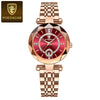 Women's Waterproof Ultrathin Fashion Quartz Watch Alloy Case Stainless Steel Strap Round Dial