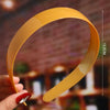 Women's Wavy Frosted Resin Hair Hoop Headband Solid Color Nonslip Hairband Handmade Simple Everyday Hair Accessory