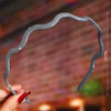 Women's Wavy Frosted Resin Hair Hoop Headband Solid Color Nonslip Hairband Handmade Simple Everyday Hair Accessory