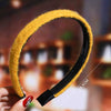 Women's Wavy Frosted Resin Hair Hoop Headband Solid Color Nonslip Hairband Handmade Simple Everyday Hair Accessory