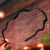 Women's Wavy Frosted Resin Hair Hoop Headband Solid Color Nonslip Hairband Handmade Simple Everyday Hair Accessory