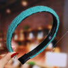 Women's Wavy Frosted Resin Hair Hoop Headband Solid Color Nonslip Hairband Handmade Simple Everyday Hair Accessory