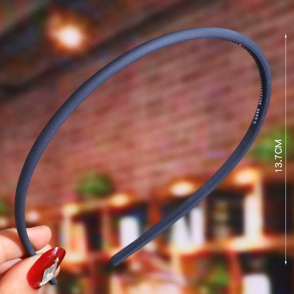 Women's Wavy Frosted Resin Hair Hoop Headband Solid Color Nonslip Hairband Handmade Simple Everyday Hair Accessory