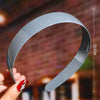 Women's Wavy Frosted Resin Hair Hoop Headband Solid Color Nonslip Hairband Handmade Simple Everyday Hair Accessory