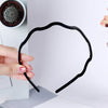 Women's Wavy Frosted Resin Hair Hoop Headband Solid Color Nonslip Hairband Handmade Simple Everyday Hair Accessory