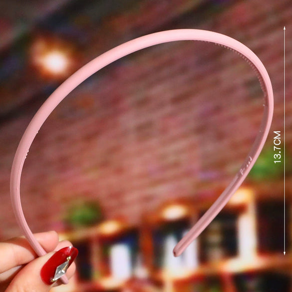 Women's Wavy Frosted Resin Hair Hoop Headband Solid Color Nonslip Hairband Handmade Simple Everyday Hair Accessory