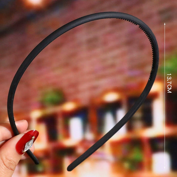 Women's Wavy Frosted Resin Hair Hoop Headband Solid Color Nonslip Hairband Handmade Simple Everyday Hair Accessory