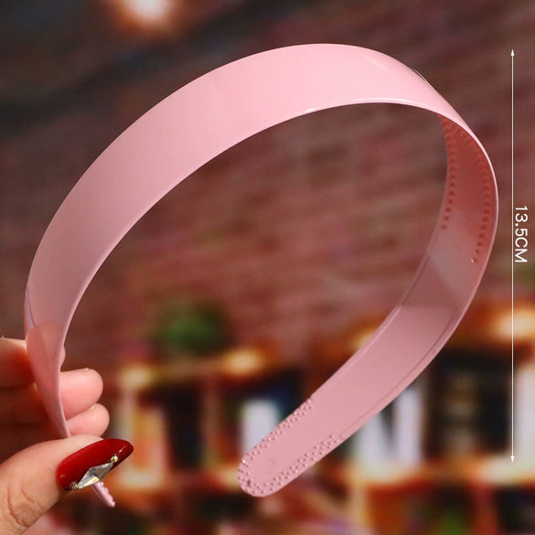 Women's Wavy Frosted Resin Hair Hoop Headband Solid Color Nonslip Hairband Handmade Simple Everyday Hair Accessory