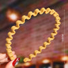Women's Wavy Frosted Resin Hair Hoop Headband Solid Color Nonslip Hairband Handmade Simple Everyday Hair Accessory