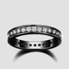Women's Wedding Stacking Copper Ring With Microencrusted Zirconia And Geometric Design