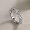 Women's Wedding Stacking Copper Ring With Microencrusted Zirconia And Geometric Design