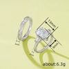 Women's Wedding Stacking Exaggerated Water Drop Geometric Copper Zirconia Ring Fashion Jewelry
