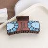Women's Western Cowboy Style Handmade Plastic And Resin Playing Card Printed Shark Clip Hair Accessories