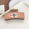 Women's Western Cowboy Style Handmade Plastic And Resin Playing Card Printed Shark Clip Hair Accessories
