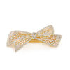 Women's White Crystal Hair Clip With Diamond Design And Electroplating Treatment