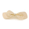 Women's White Crystal Hair Clip With Diamond Design And Electroplating Treatment
